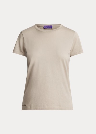 Playeras Ralph Lauren Mujer Marrom - Cotton Crewneck - KYCNQ2783